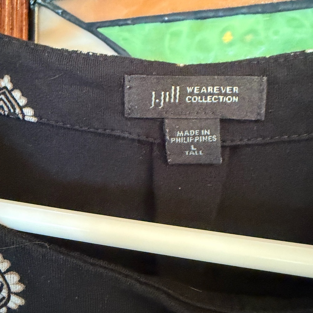 J. Jill tall Large Black Printed Maxi Dress - Picture 2 of 6